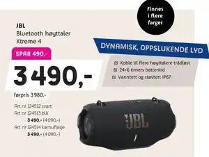 ELON JBL Bluetooth høyttaler Xtreme 4 tilbud