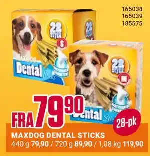 Europris MAXDOG DENTAL STICKS tilbud