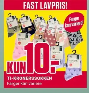 Europris TI-KRONERSSOKKEN tilbud