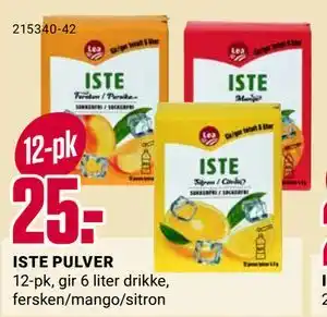 Europris ISTE PULVER tilbud