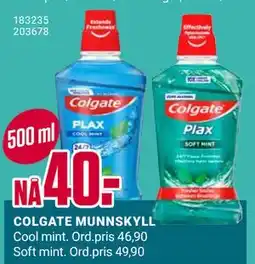 Europris COLGATE MUNNSKYLL tilbud