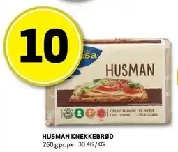 Bunnpris HUSMAN KNEKKEBRØD tilbud