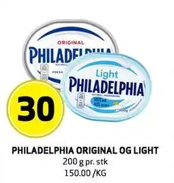 Bunnpris PHILADELPHIA ORIGINAL OG LIGHT tilbud