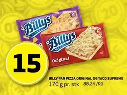 Bunnpris BILLY PAN PIZZA ORIGINAL OG TACO SUPREME tilbud