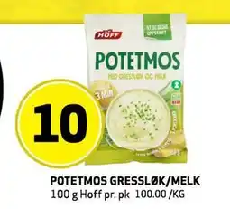 Bunnpris POTETMOS GRESSLØK/MELK tilbud