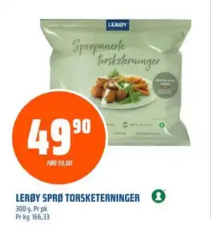 Coop Obs LERØY SPRØ TORSKETERNINGER tilbud