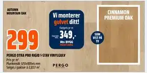 Obs Bygg PERGO OTRA PRO RIGID 1-STAV VINYLGULV tilbud