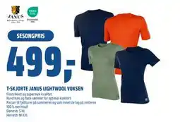 Coop Obs T-SKJORTE JANUS LIGHTWOOL VOKSEN tilbud