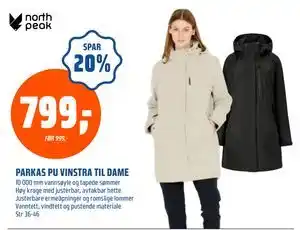 Coop Obs PARKAS PU VINSTRA TIL DAME tilbud