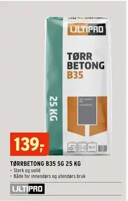 Montér TØRRBETONG B35 SG 25 KG tilbud