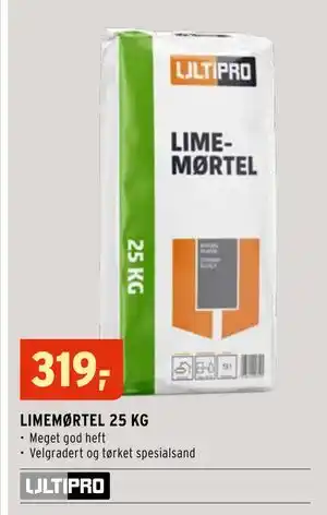 Montér LIMEMØRTEL 25 KG tilbud