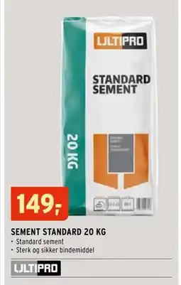 Montér SEMENT STANDARD 20 KG tilbud