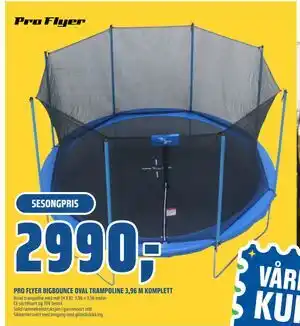 Coop Obs PRO FLYER BIGBOUNCE OVAL TRAMPOLINE 3,96 M KOMPLETT tilbud