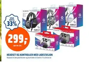 Coop Obs HEADSET OG KONTROLLER MED LADESTASJON tilbud