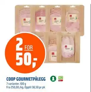 Coop Obs COOP GOURMETPÅLEGG tilbud