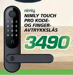 Coop Byggmix NIMLY TOUCH PRO KODE OG FINGERAVTRYKKSLÅS tilbud