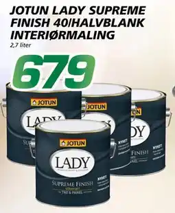 Coop Byggmix JOTUN LADY SUPREME FINISH 40/HALVBLANK INTERIØRMALING tilbud