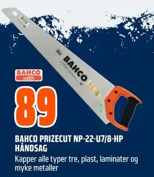 Obs Bygg BAHCO PRIZECUT NP-22-U7/8-HP HÅNDSAG tilbud