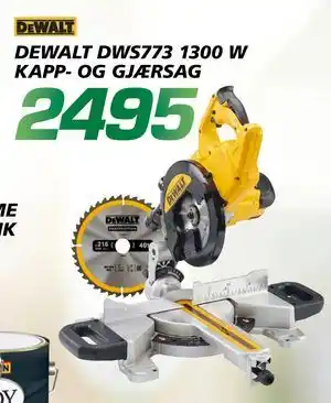 Coop Byggmix DEWALT DWS773 1300 W KAPP- OG GJÆRSAG tilbud