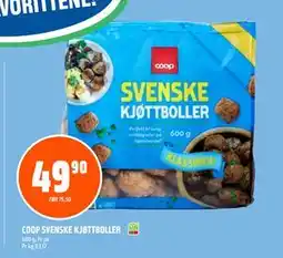 Coop Obs COOP SVENSKE KJØTTBOLLER tilbud