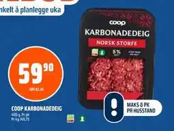 Coop Obs COOP KARBONADEDEIG tilbud