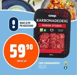 Coop Obs COOP KARBONADEDEIG tilbud