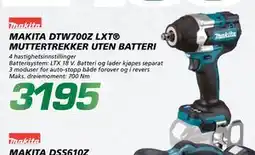 Coop Byggmix MAKITA DTW700Z LXT MUTTERTREKKER UTEN BATTERI tilbud