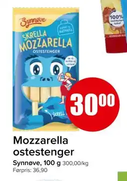 Spar Mozzarella ostestenger tilbud