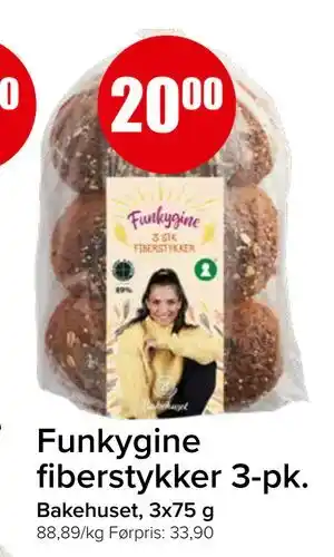 Spar Funkygine fiberstykker 3-pk tilbud