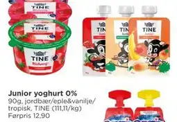 Meny Junior yoghurt 0% tilbud