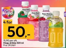 Gigaboks Mogu drikke 320 ml tilbud