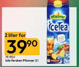 Gigaboks Iste fersken Pfanner 2 l tilbud