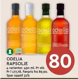 Coop Mega ODELIA RAPSOLJE tilbud