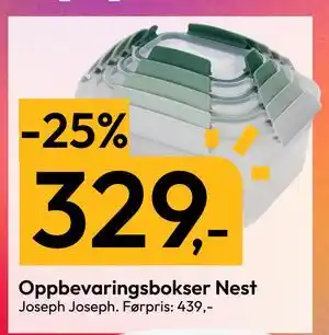 Gigaboks Oppbevaringsbokser Nest tilbud