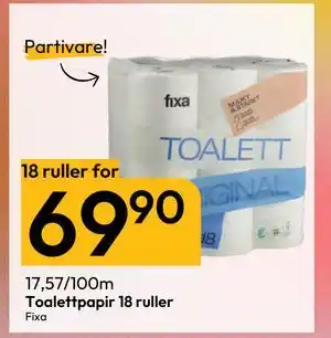 Gigaboks Toalettpapir 18 ruller tilbud