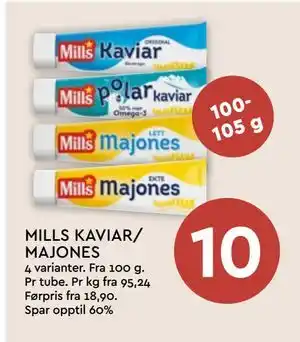 Coop Mega MILLS KAVIAR/ MAJONES tilbud