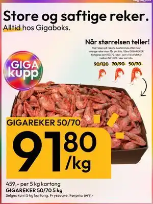 Gigaboks GIGAREKER 50/70 5 kg tilbud