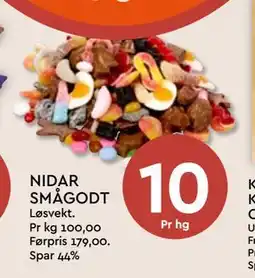 Coop Mega NIDAR SMÅGODT tilbud