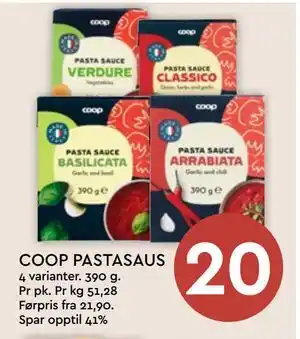 Coop Mega COOP PASTASAUS tilbud