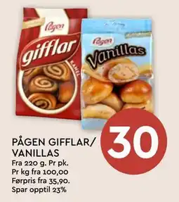 Coop Mega PÅGEN GIFFLAR/ VANILLAS tilbud