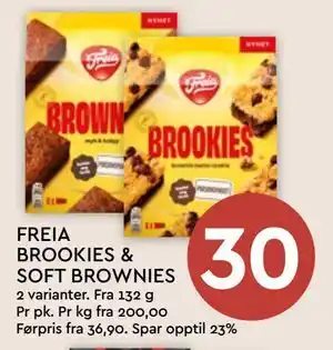 Coop Mega FREIA BROOKIES & SOFT BROWNIES tilbud