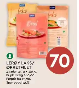 Coop Mega LERØY LAKS/ ØRRETFILET tilbud