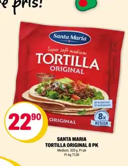 Coop Extra Santa maria tortilla original 8 pk tilbud