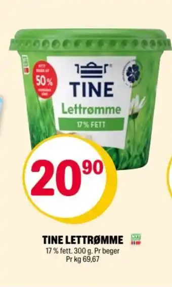 Coop Extra TINE LETTRØMME tilbud