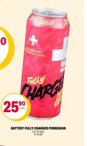 Coop Extra BATTERY FULLY CHARGED POMEGRAN tilbud