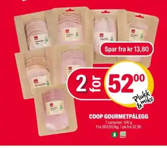 Coop Extra COOP GOURMETPÅLEGG tilbud