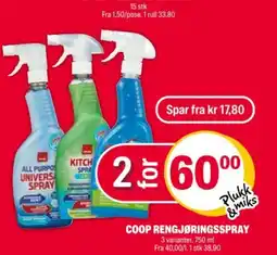 Coop Extra Coop rengjøringsspray tilbud