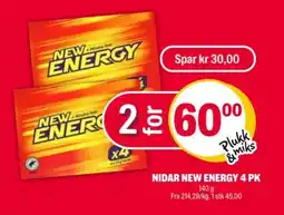 Coop Extra NIDAR NEW ENERGY 4 PK tilbud