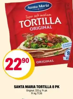 Coop Extra SANTA MARIA TORTILLA 8 PK tilbud