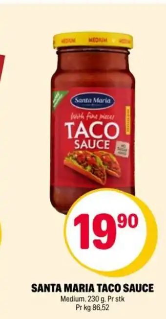 Coop Extra SANTA MARIA TACO SAUCE tilbud